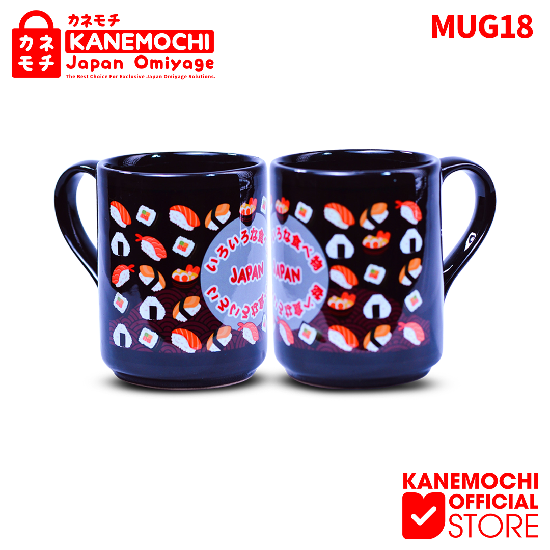 KANEMOCHI MUG KERAMIK BLACK SOUVENIR GELAS KHAS JE... - Gambar 3
