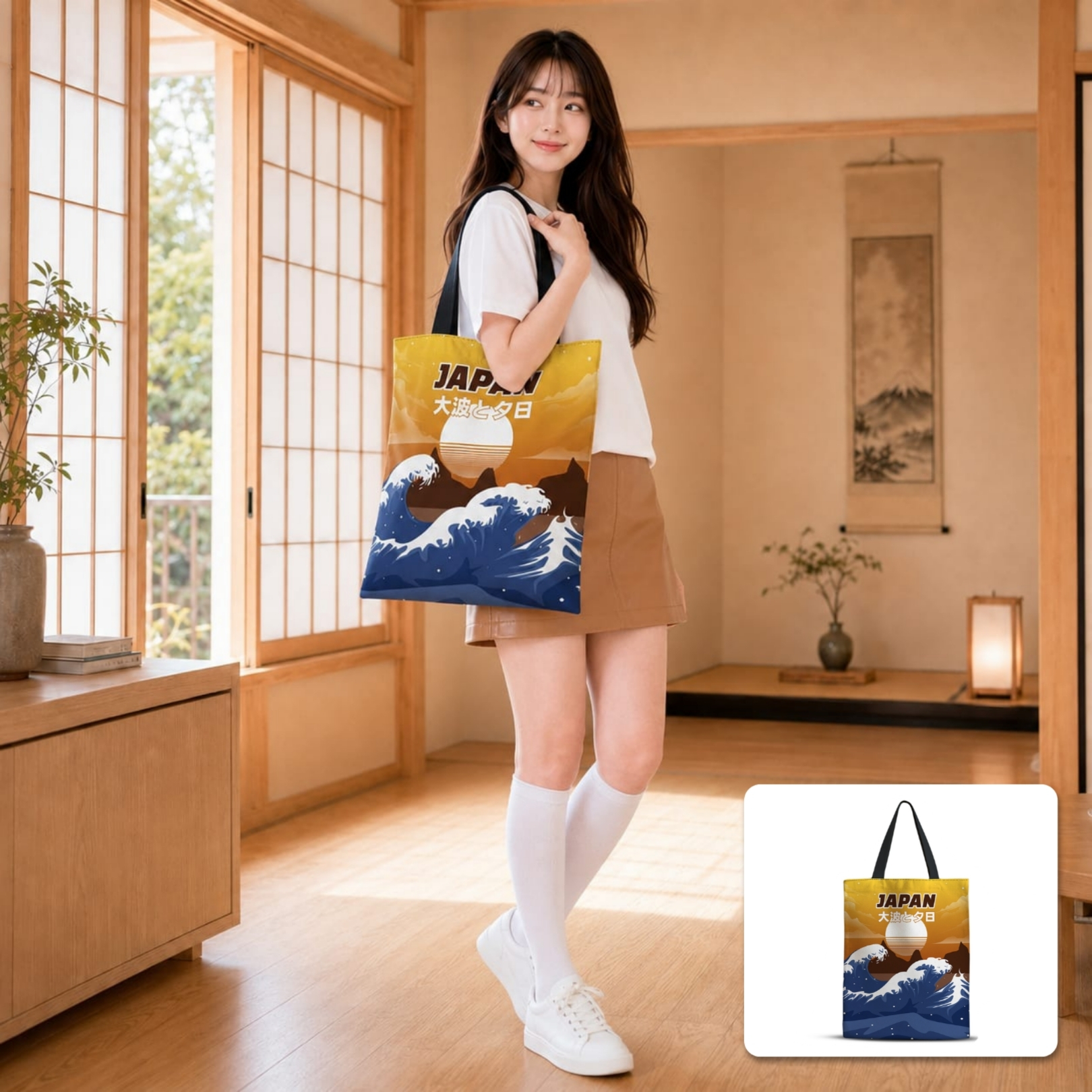 Authentic Japanese Lifestyle Bag | Totebag Kanvas... - Gambar 4