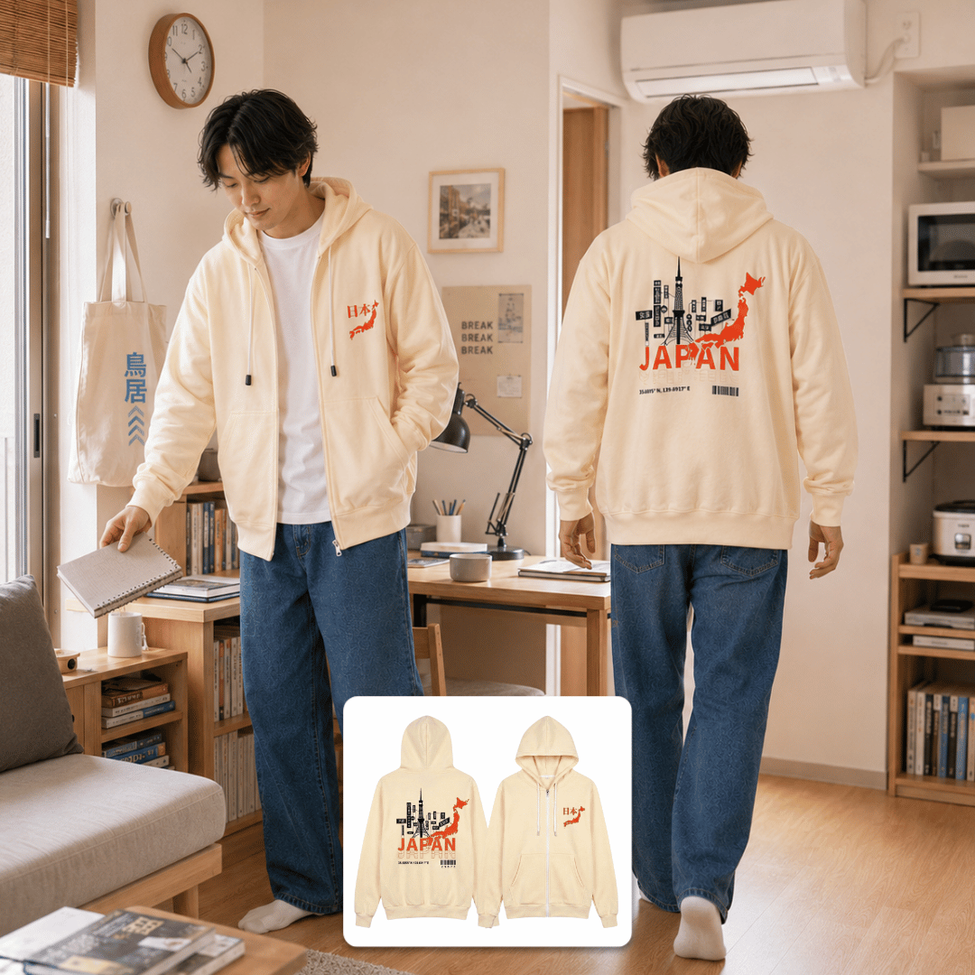 Tokyo Streetwear Zip Hoodie TOKYO JAPAN ALLSIZE &... - Gambar 4