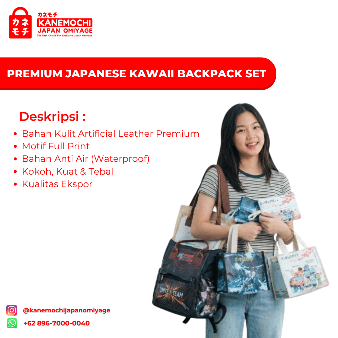 Premium Japanese Kawaii Backpack Set | Tas Sekolah... - Gambar 14