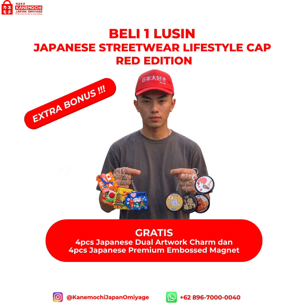 Japanese Streetwear Lifestyle Cap Red Edition | To... - Gambar 16