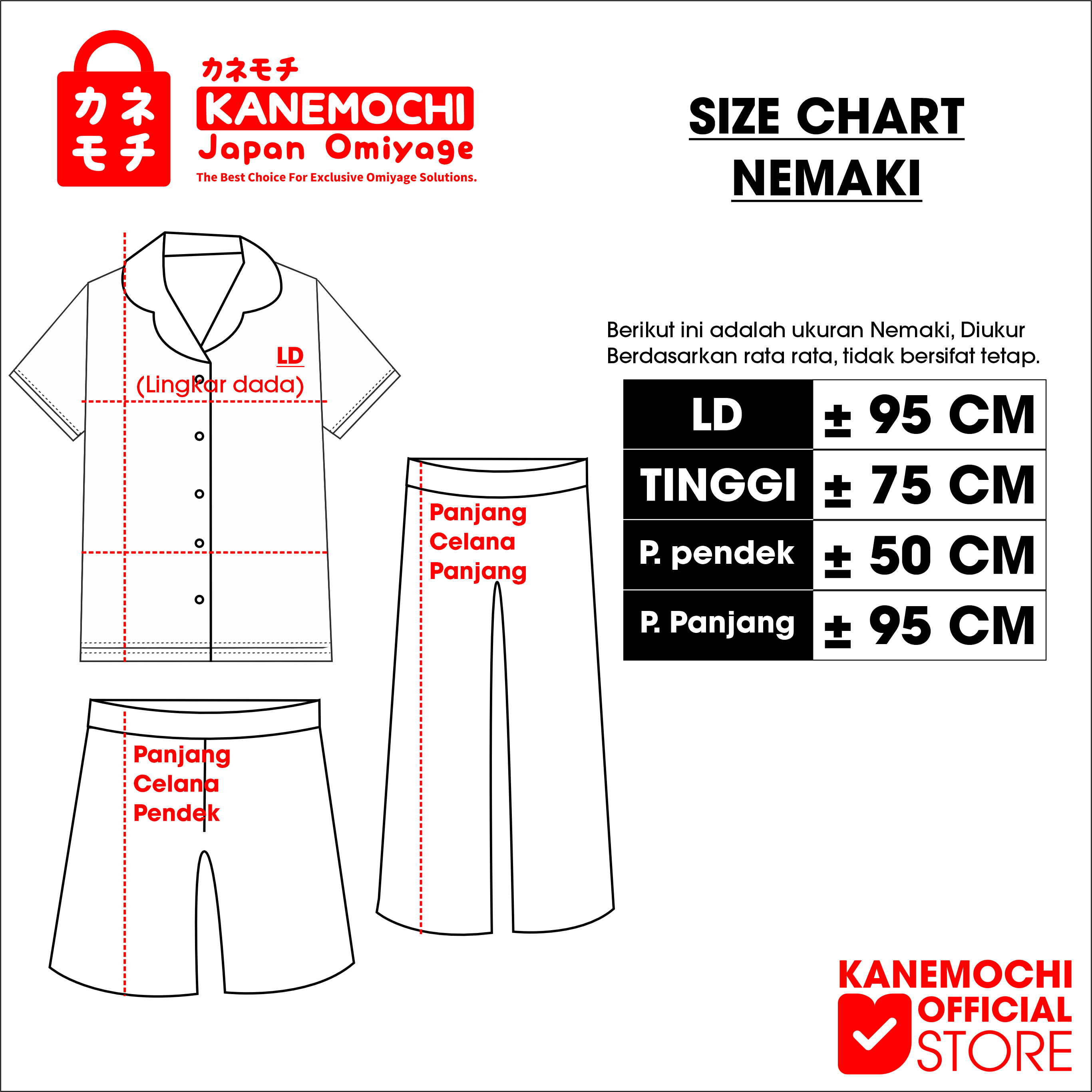 KANEMOCHI NEMAKI JAPAN 3 IN 1 - KANEMOCHI BAJU TID... - Gambar 3