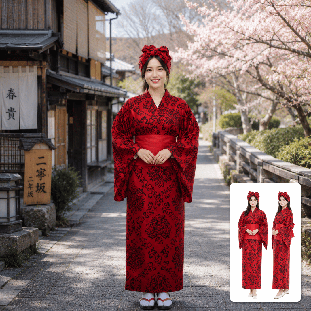 KANEMOCHI YUKATA WANITA PREMIUM - YUKATA BAJU TRAD... - Gambar 4