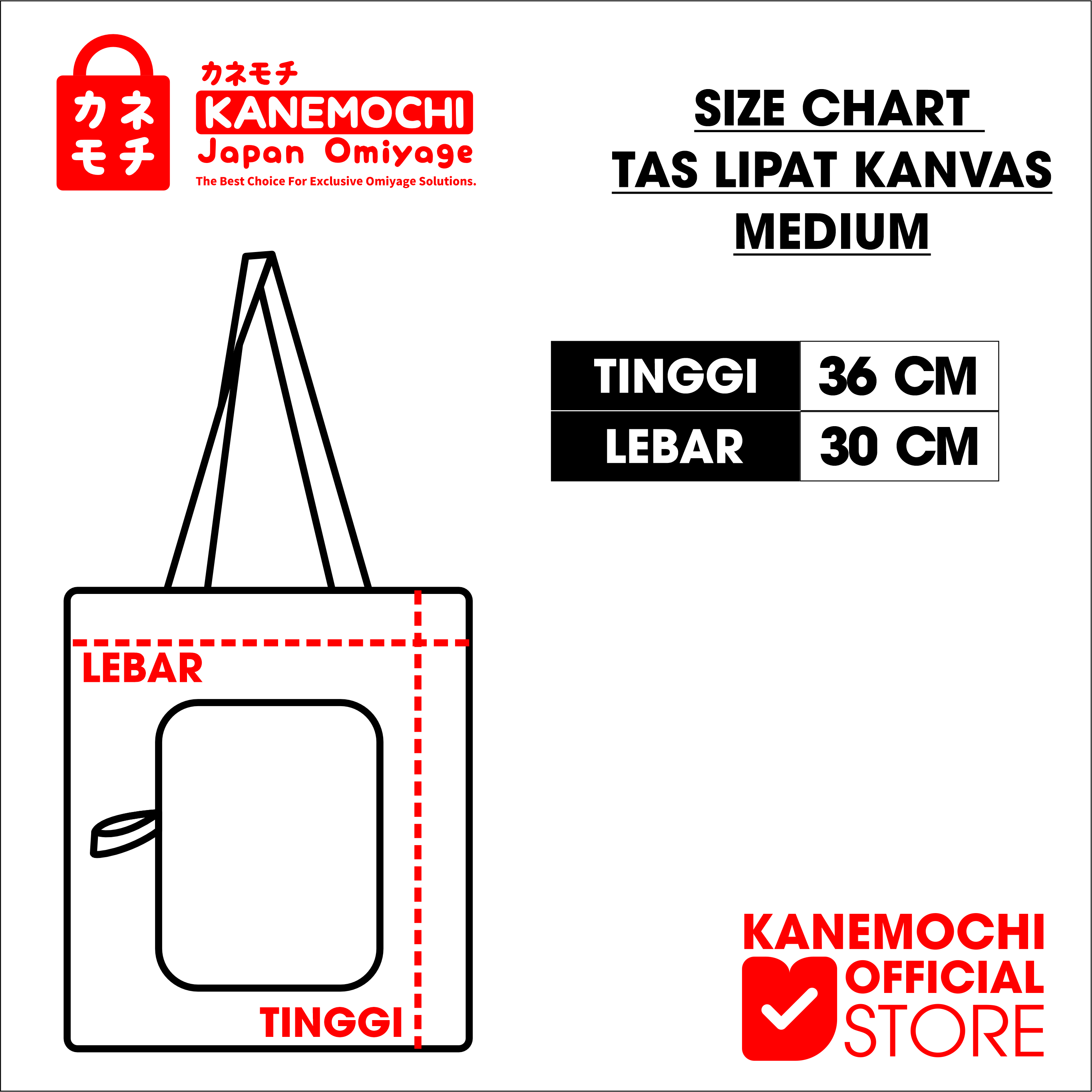 KANEMOCHI BAG / TAS LIPAT KANVAS SERBAGUNA MOTIF J... - Gambar 12