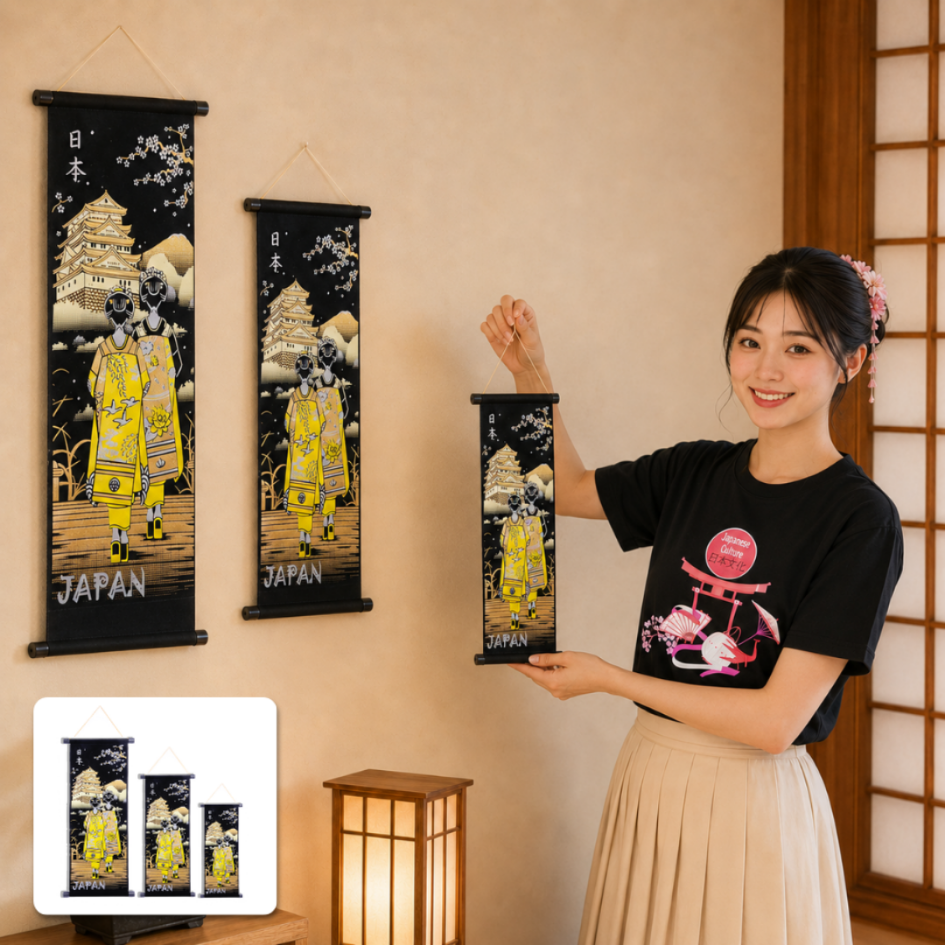 Kakejiku Gold Signature GOLD GEISHA & OSAKA CASTLE...