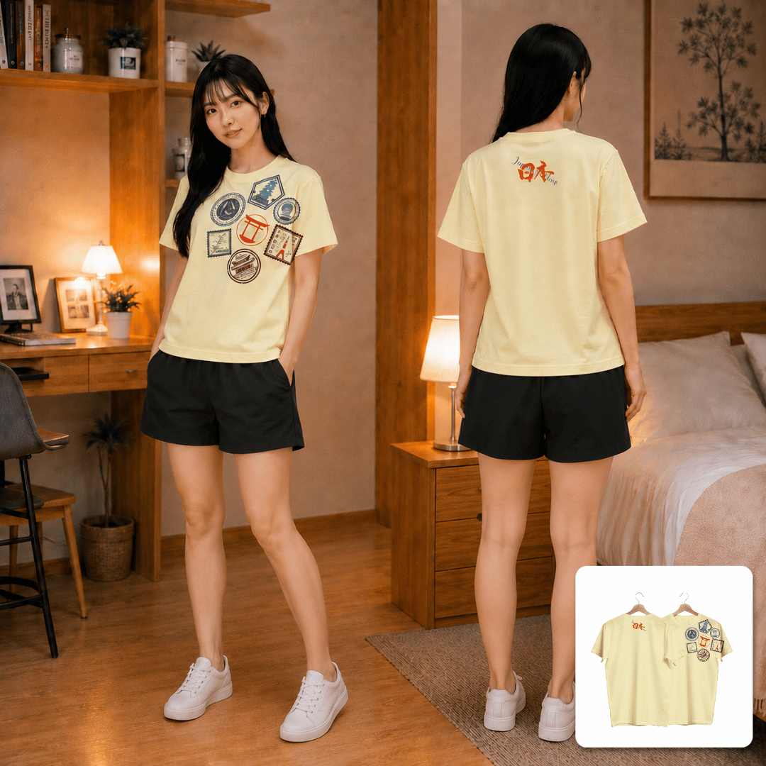 IMPERIAL COLLECTION TEE JAPAN KITTE (CREAM) High M...