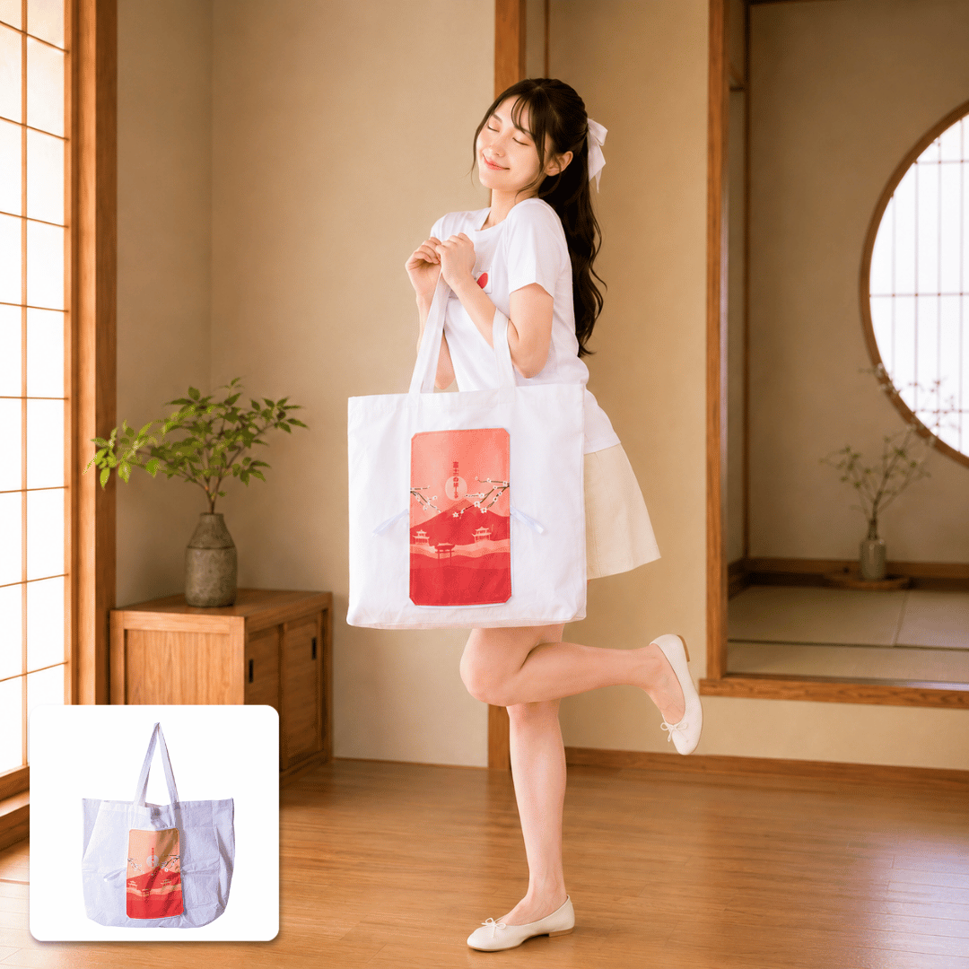 Japanese Smart Fold Bag | Tas Belanja Lipat Motif... - Gambar 10