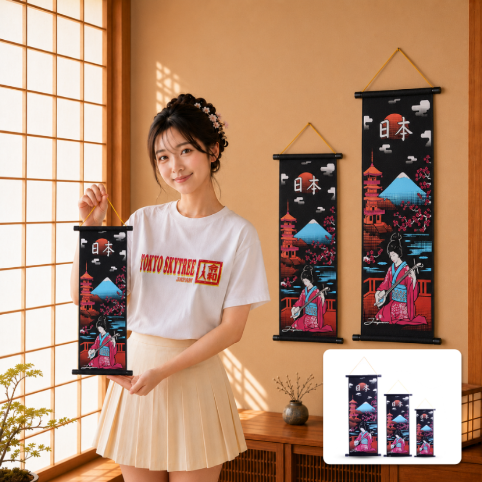 Kakejiku Colorful Signature GEISHA MUSIK JAPAN - H...
