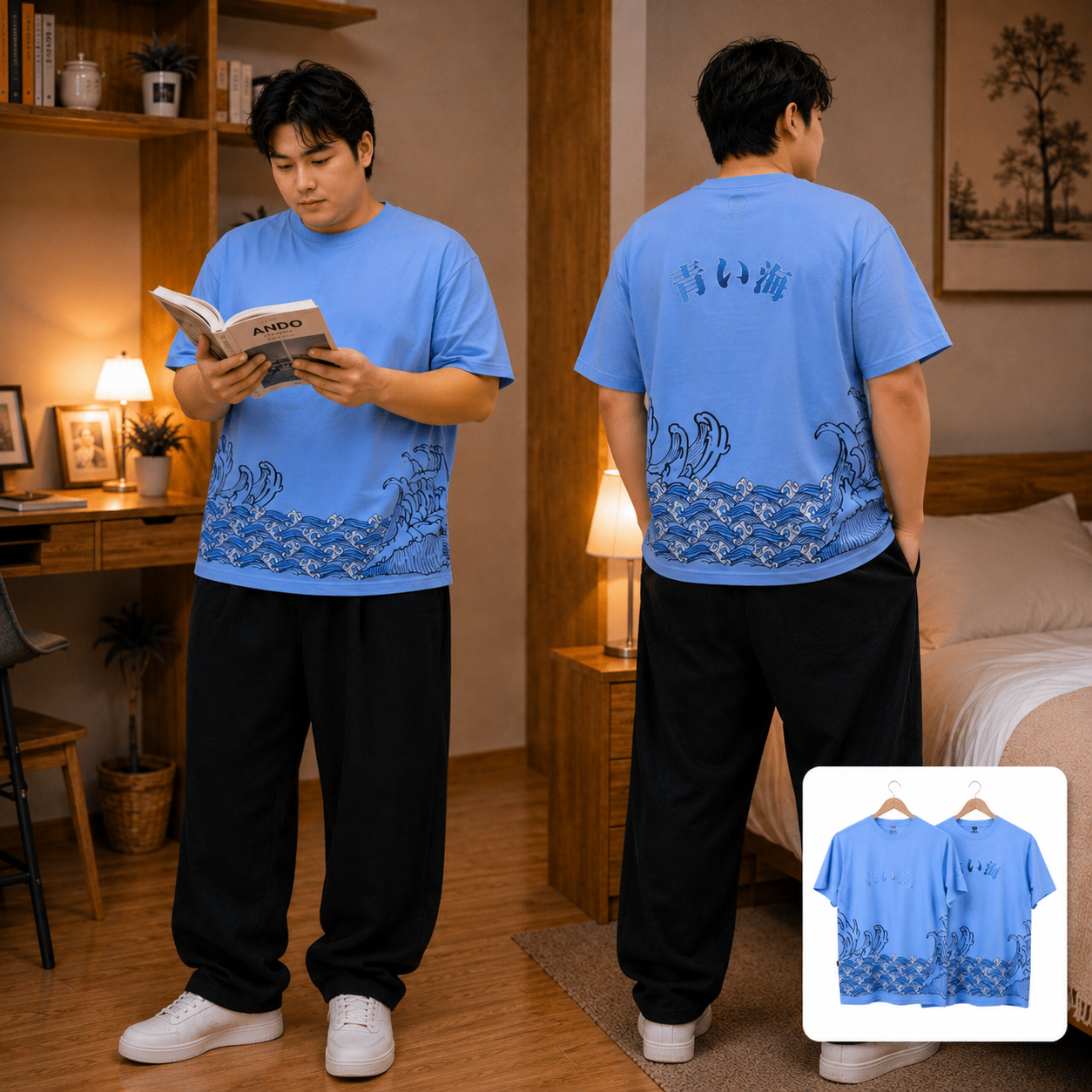 MASTERPIECE COLLECTION TEE AOI UMI (BLUE) - KAOS C... - Gambar 2