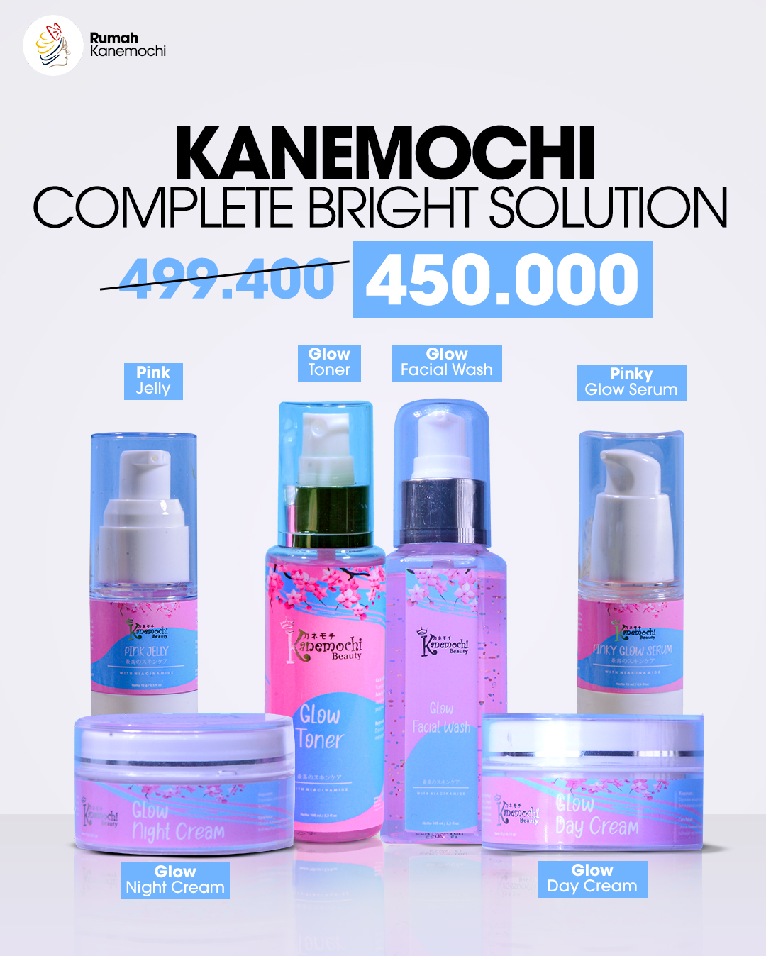 KANEMOCHI CARE GLOW DAY CREAM 15GR - Skincare Waja... - Gambar 2