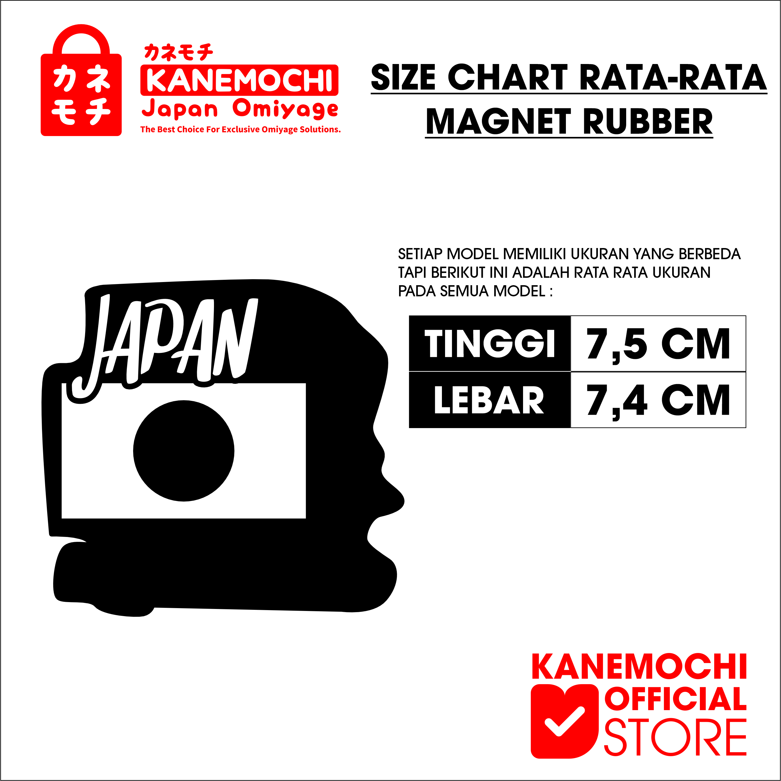 KANEMOCHI MAGNET RUBBER JAPAN 3D - KANEMOCHI MAGNE... - Gambar 4