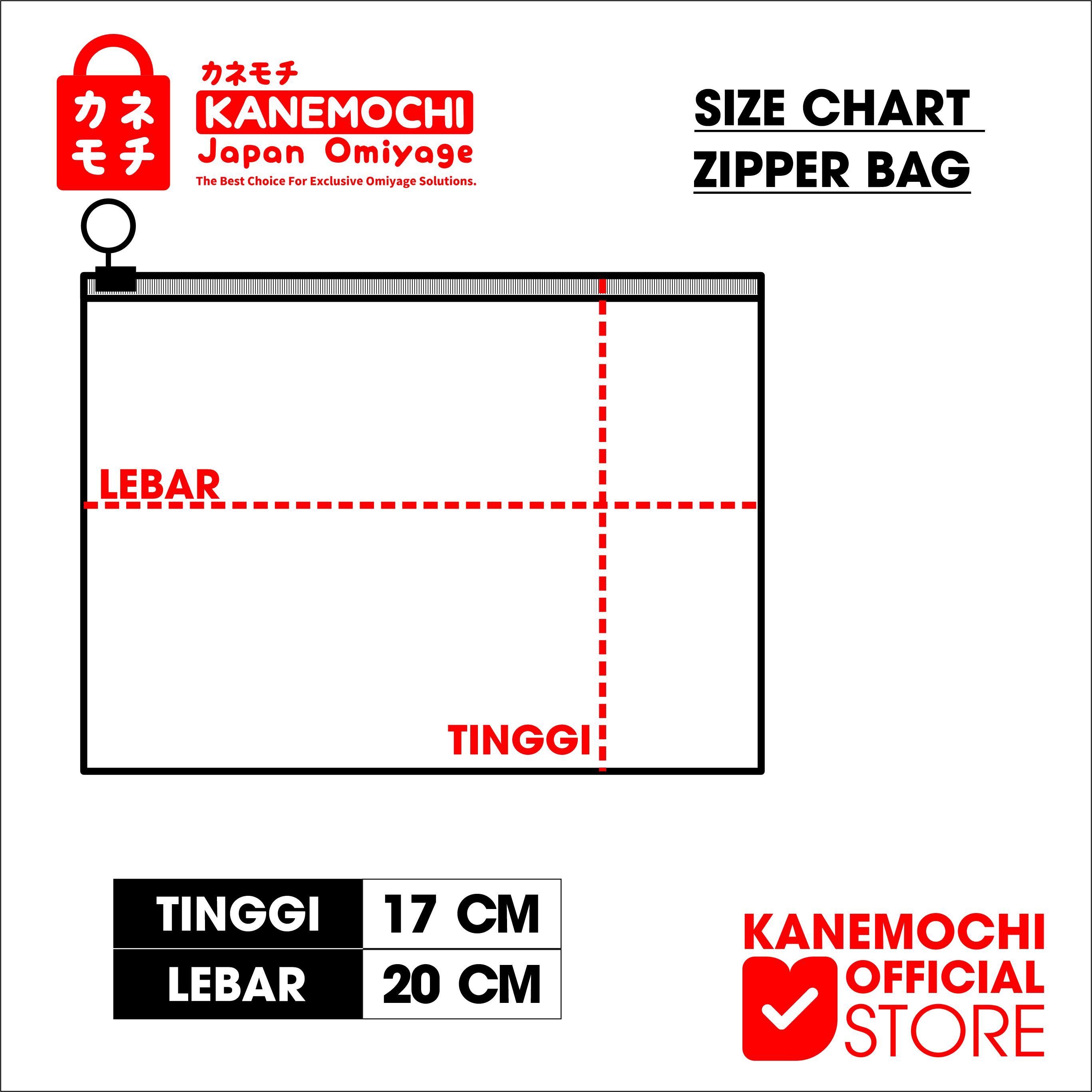 KANEMOCHI POUCH - KANEMOCHI ZIPPER BAG MOTIF JAPAN... - Gambar 2