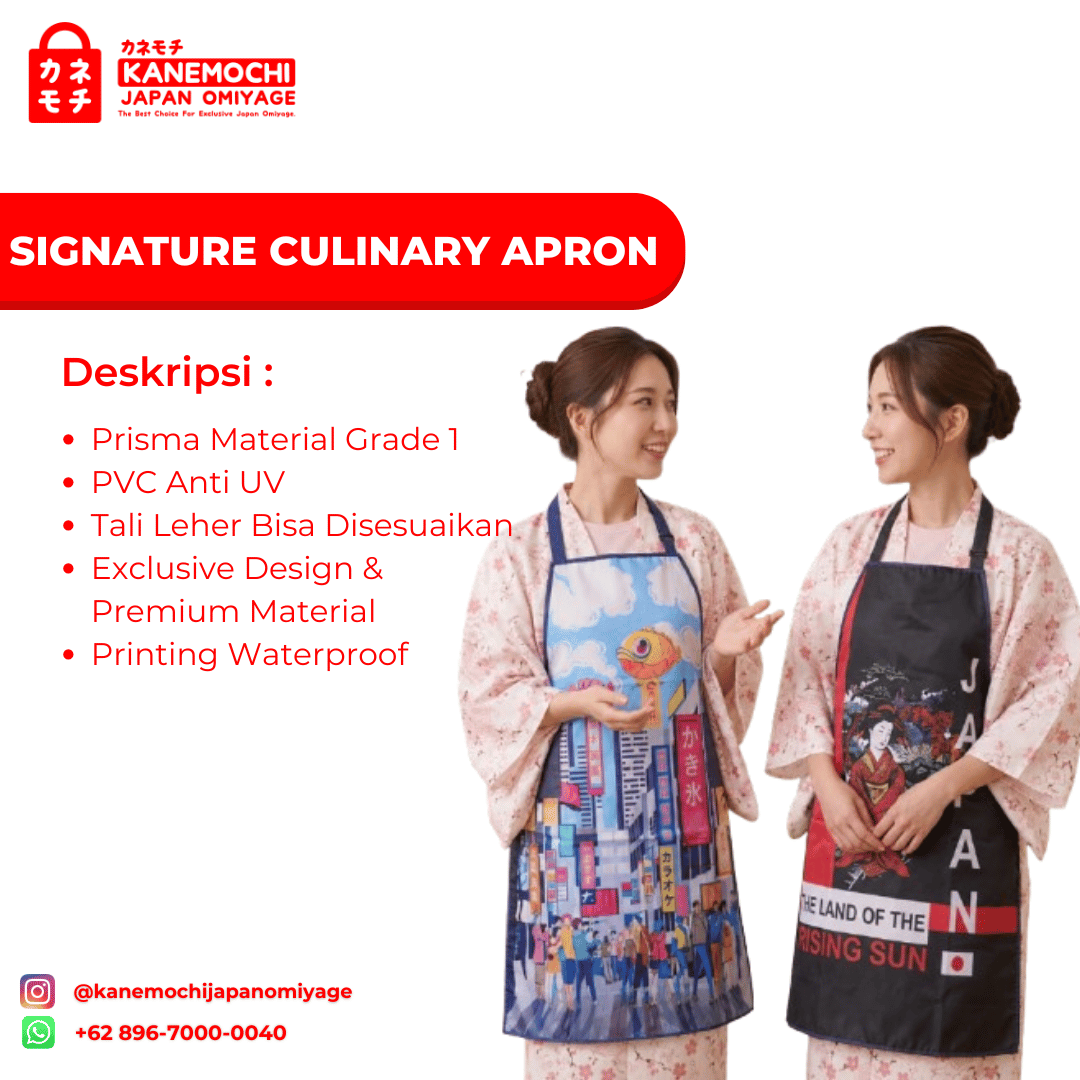 Signature Culinary Apron - Kanemochi Celemek Masak... - Gambar 10