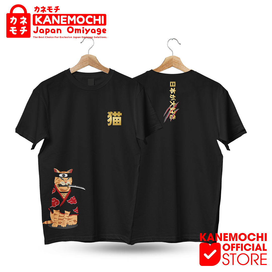 KANEMOCHI T-SHIRT / KAOS JAPAN LUXURY SAMURAI NEKO...