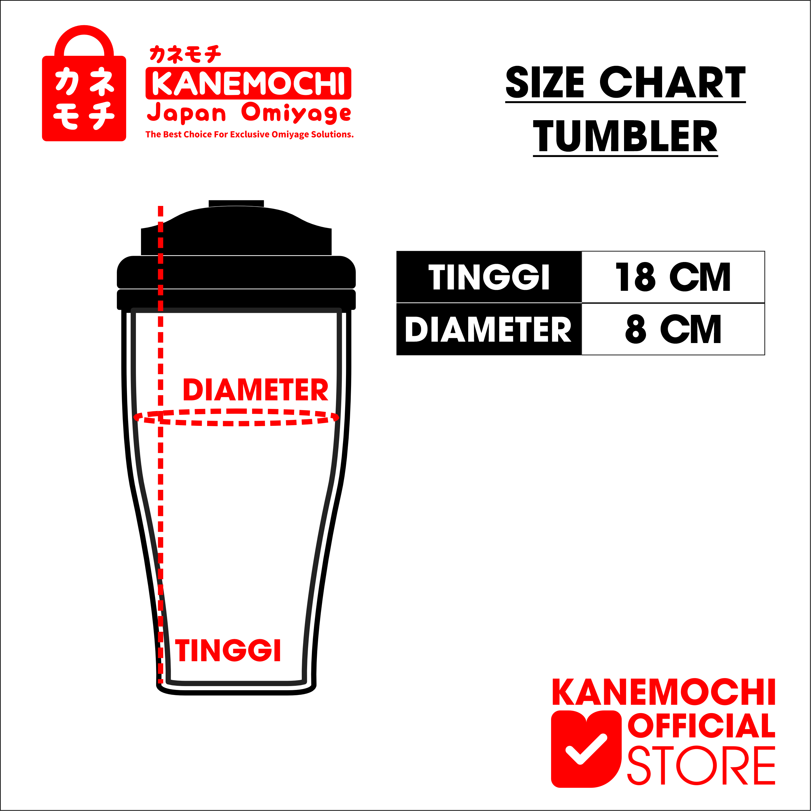 Kanemochi Premium Tumbler - Tahan Panas & Dingin,... - Gambar 5