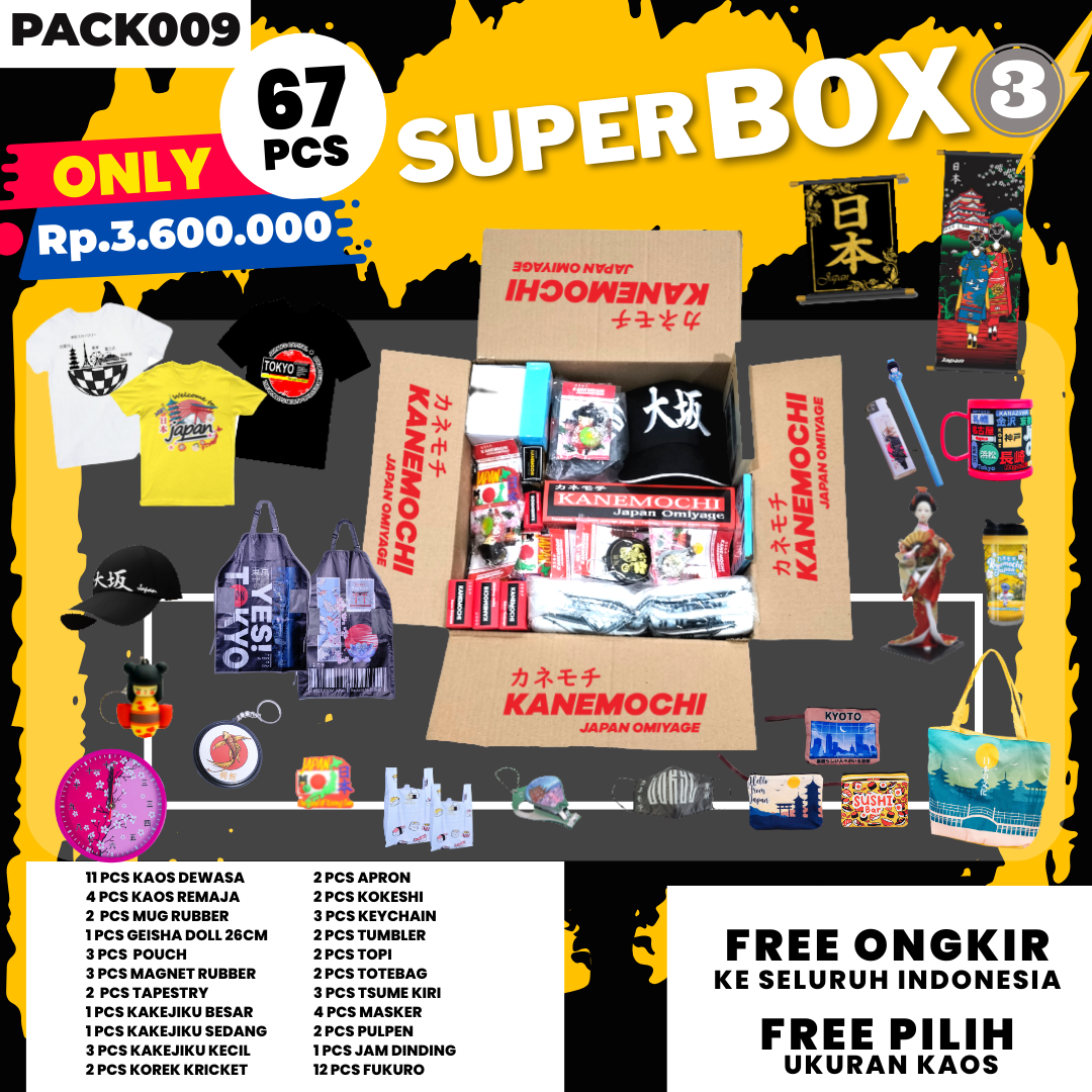 PROMO SUPER BOX 3 - 69 PCS - KANEMOCHI JAPAN OMIYA...
