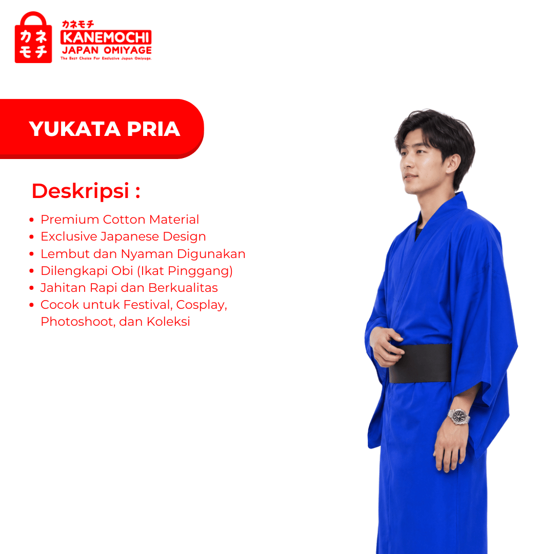KANEMOCHI YUKATA PRIA - YUKATA BAJU TRADISIONAL JE... - Gambar 4