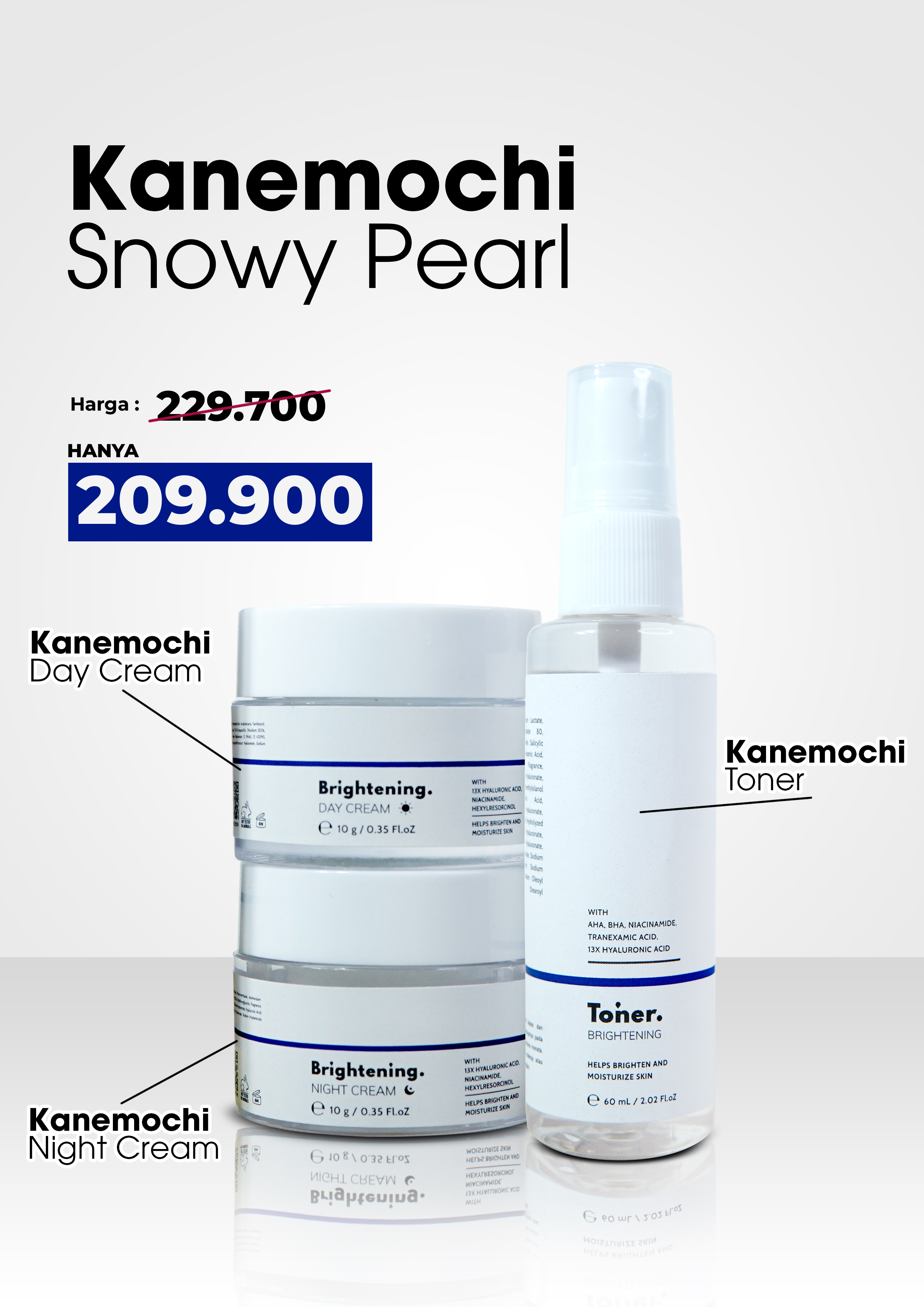 KANEMOCHI CARE SKINCARE WHITELABEL  GLOW TONER 60M... - Gambar 3