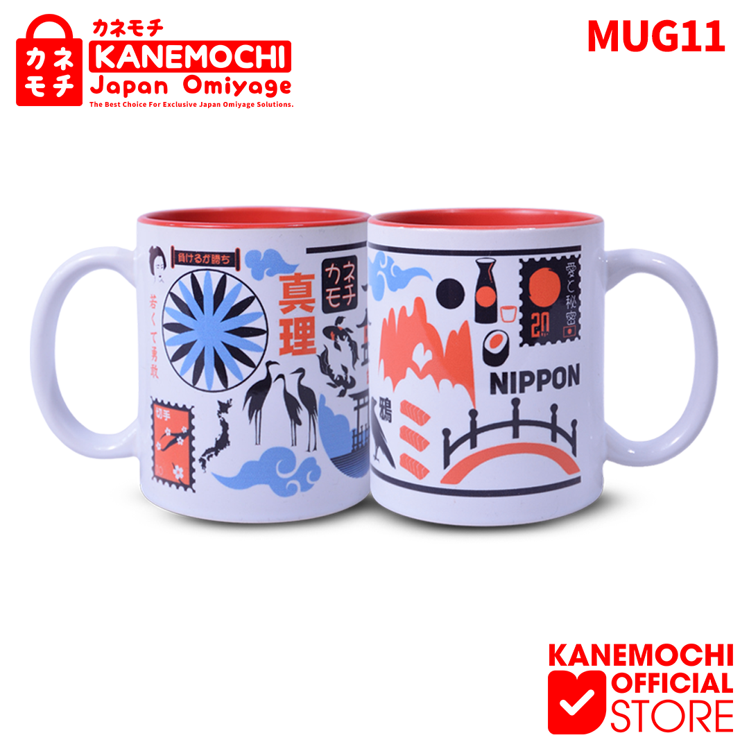 KANEMOCHI MUG KERAMIK WHITE SOUVENIR GELAS KHAS JE... - Gambar 2