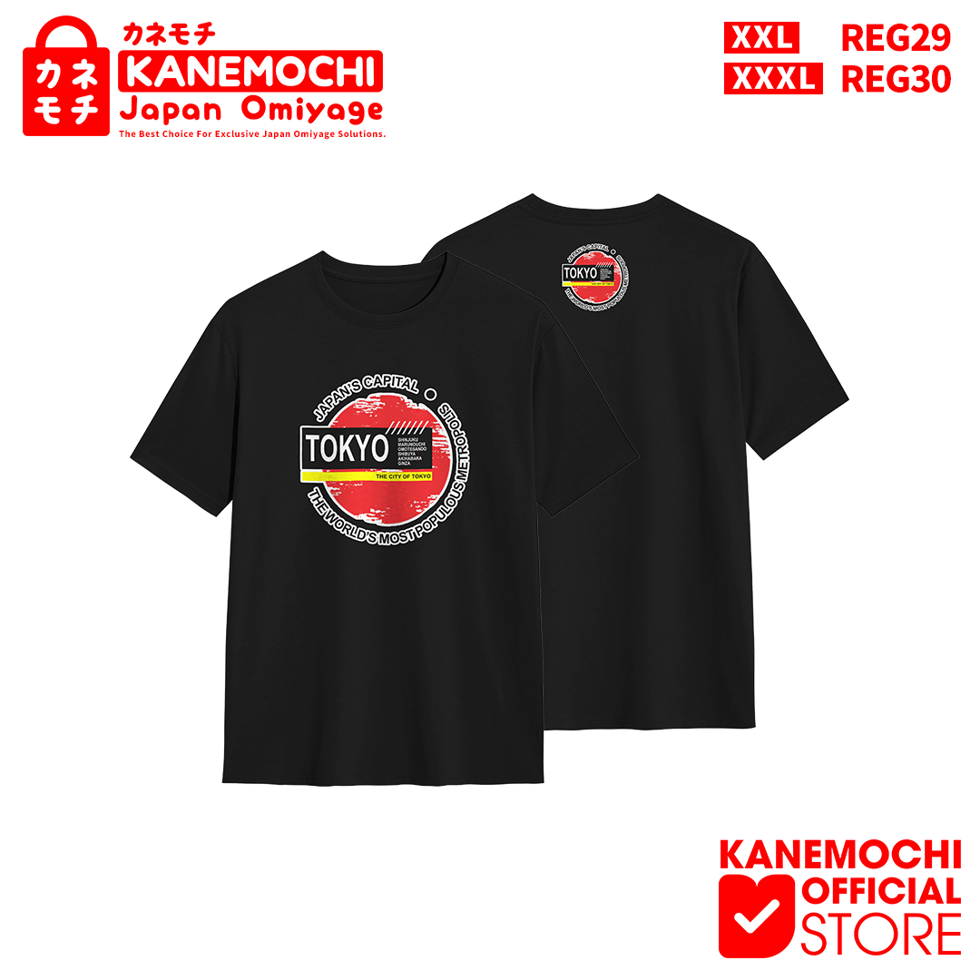 KANEMOCHI KAOS HITAM UNISEX MOTIF JAPAN CAPITAL Ny... - Gambar 2