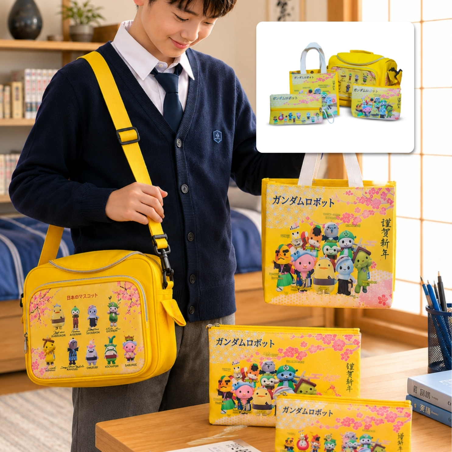 Japanese Kawaii School 4 in 1 Set | Tas Sekolah An... - Gambar 2