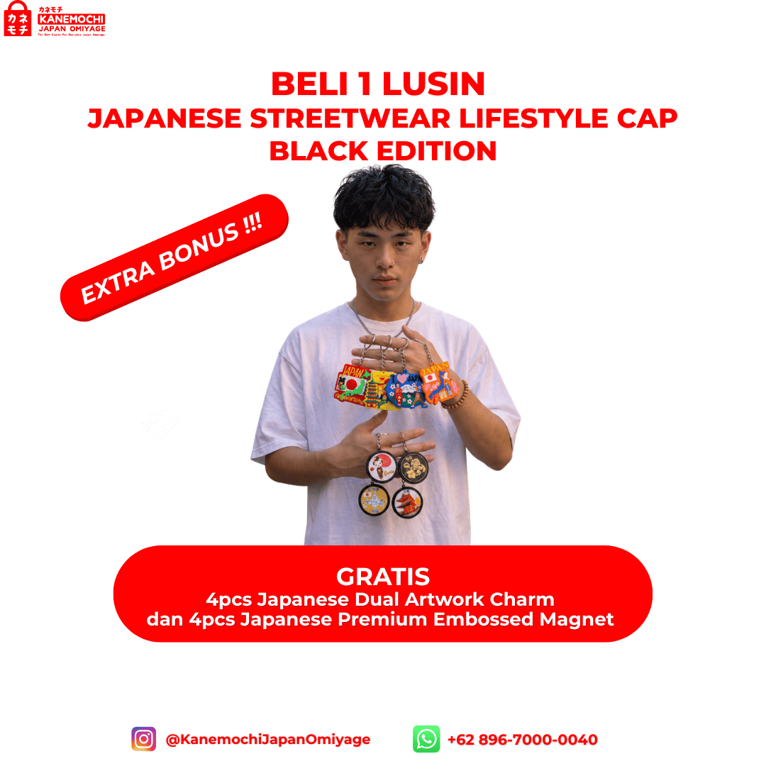 Japanese Streetwear Lifestyle Cap Black Edition |... - Gambar 13