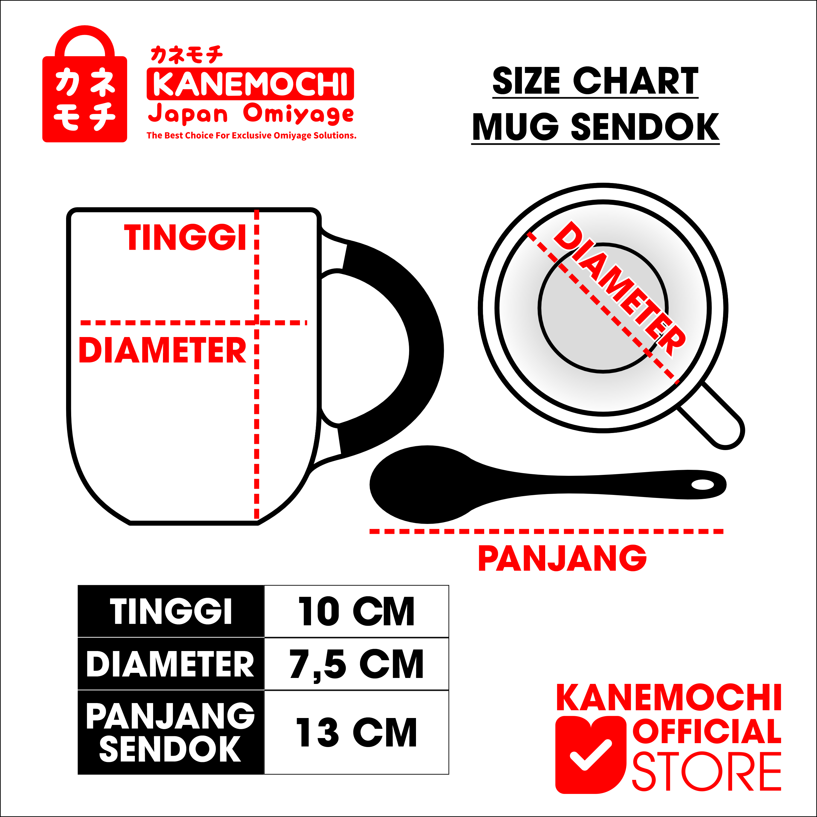 KANEMOCHI MUG KERAMIK + SENDOK (SET)- SOUVENIR PRE... - Gambar 5