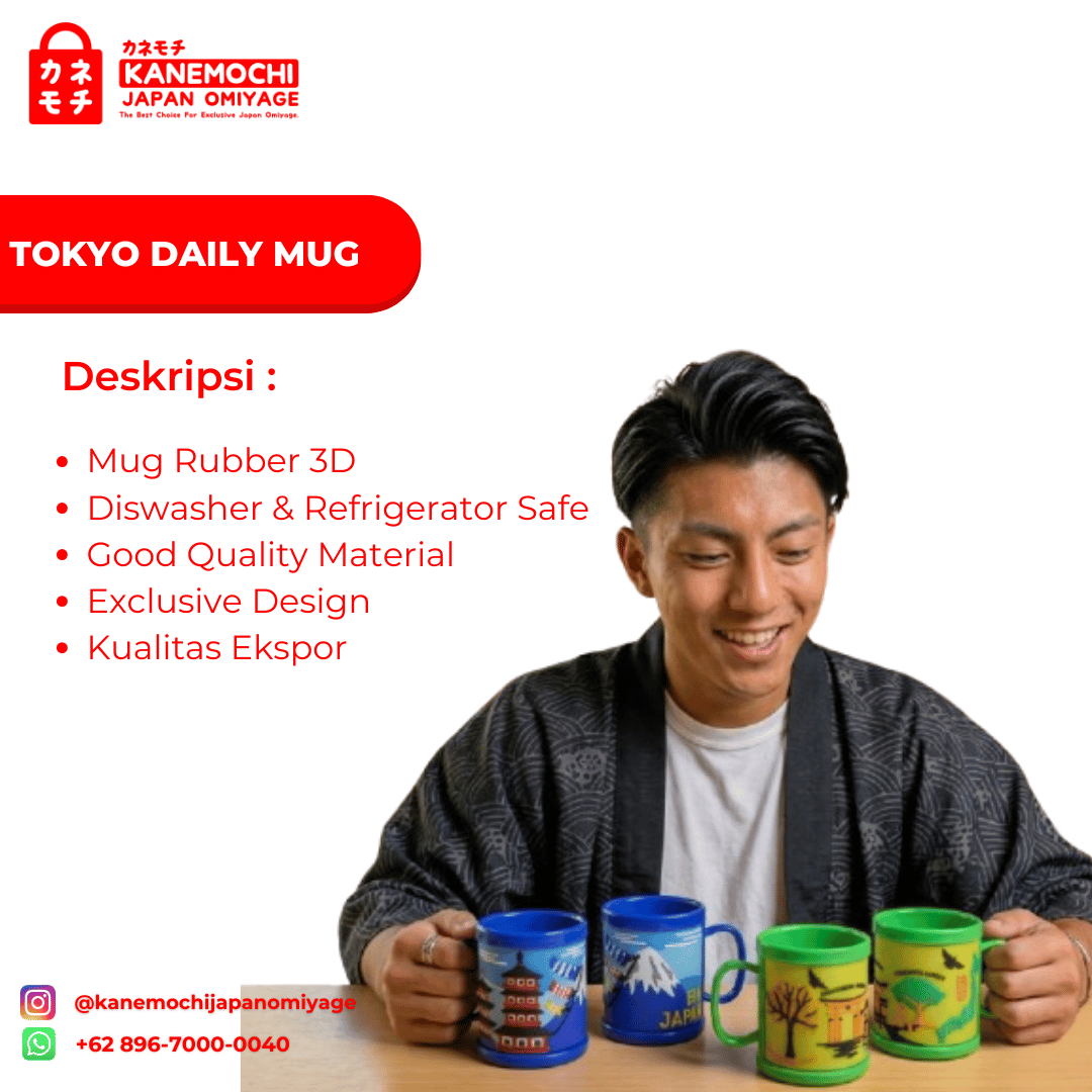 Tokyo Daily Mug | Mug Rubber Timbul Jepang | Gelas... - Gambar 9
