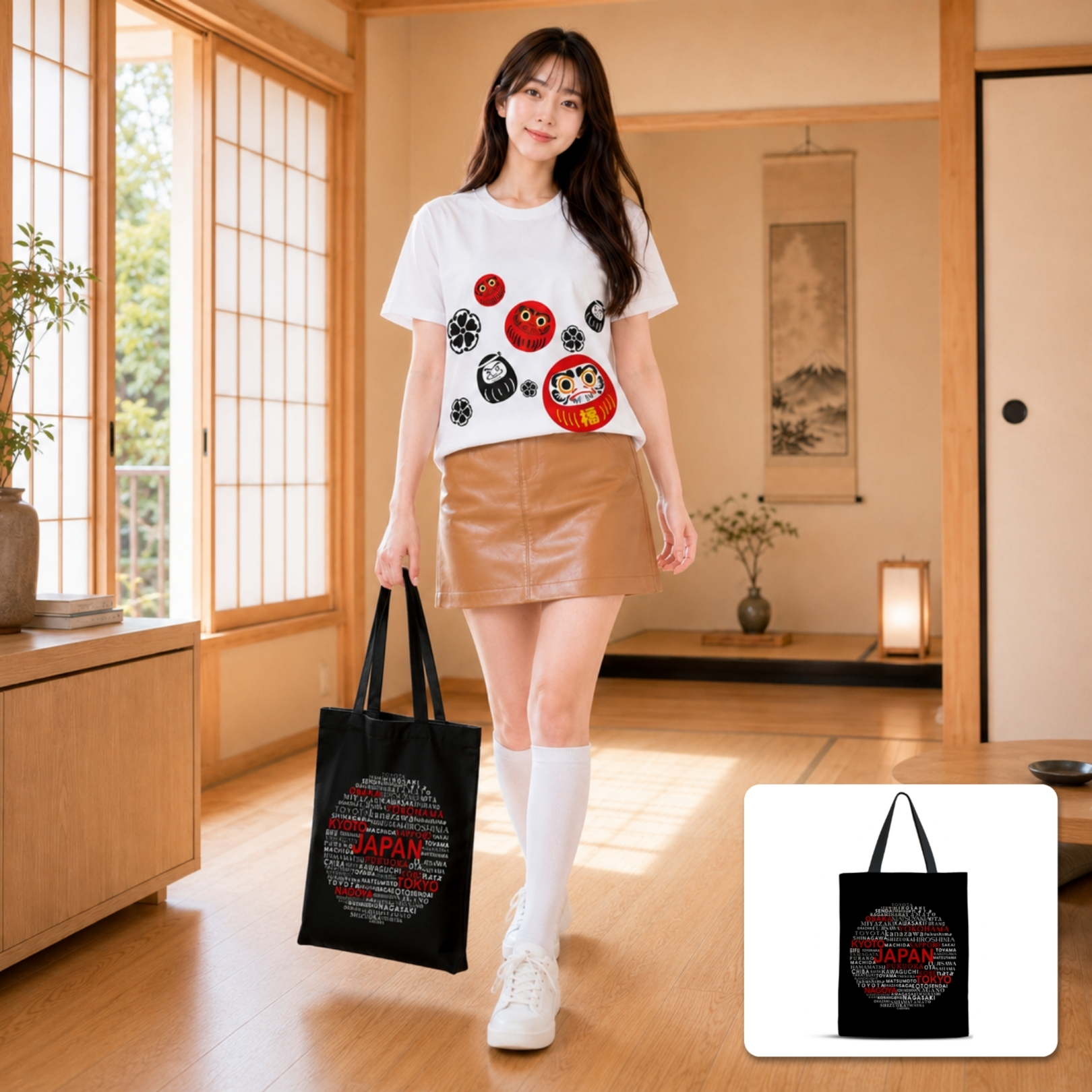 Authentic Japanese Lifestyle Bag | Totebag Kanvas... - Gambar 2