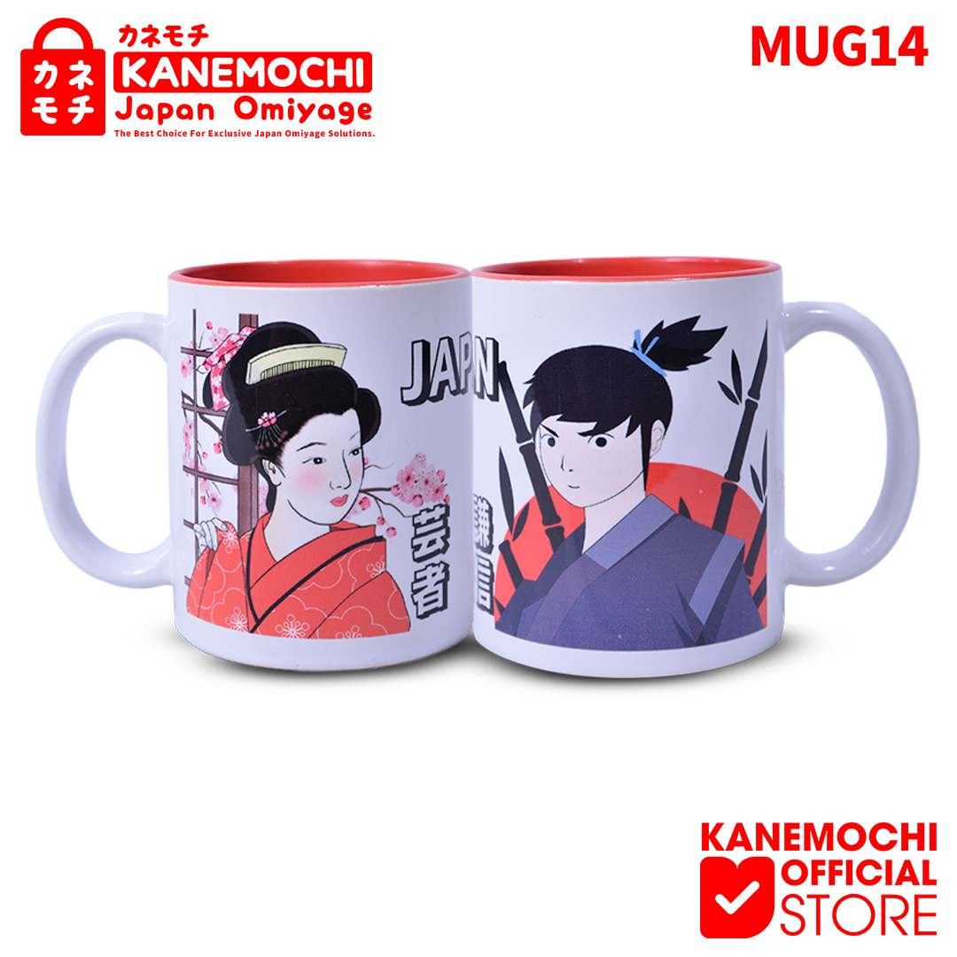KANEMOCHI MUG KERAMIK WHITE SOUVENIR GELAS KHAS JE... - Gambar 5
