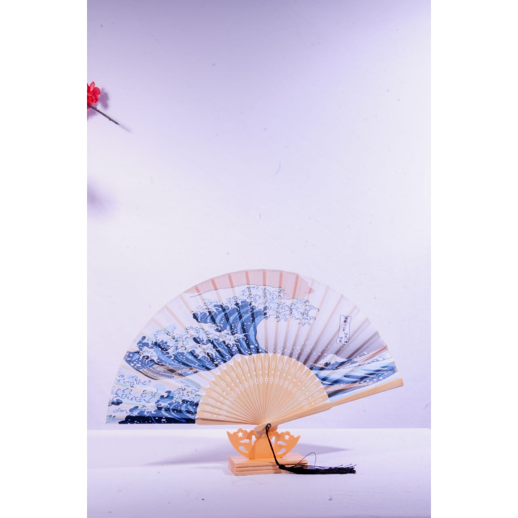 Varian NAMI dari KANEMOCHI JAPAN PREMIUM HANDFAN SET - Set Kipas Ta...