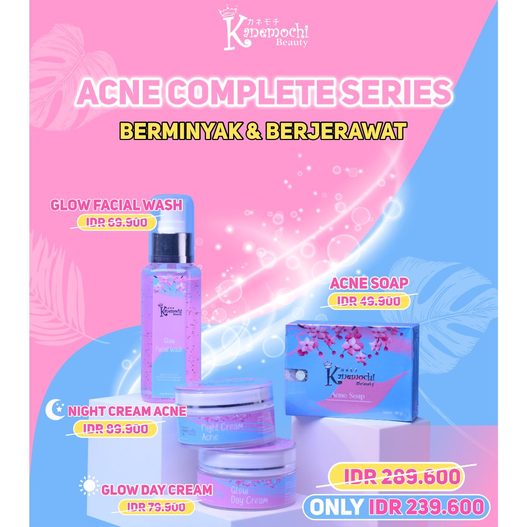 Varian Berminyak Berjerawat dari Kanemochi Beauty - ACNE COMPLETE (Isi 4 pcs). Skin...