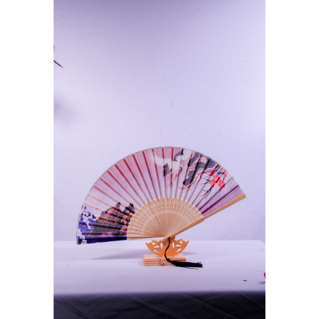 Varian KOUNOTORI dari KANEMOCHI JAPAN PREMIUM HANDFAN SET - Set Kipas Ta...